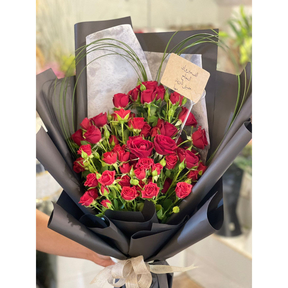 باقة ورد قلب بيبي روز