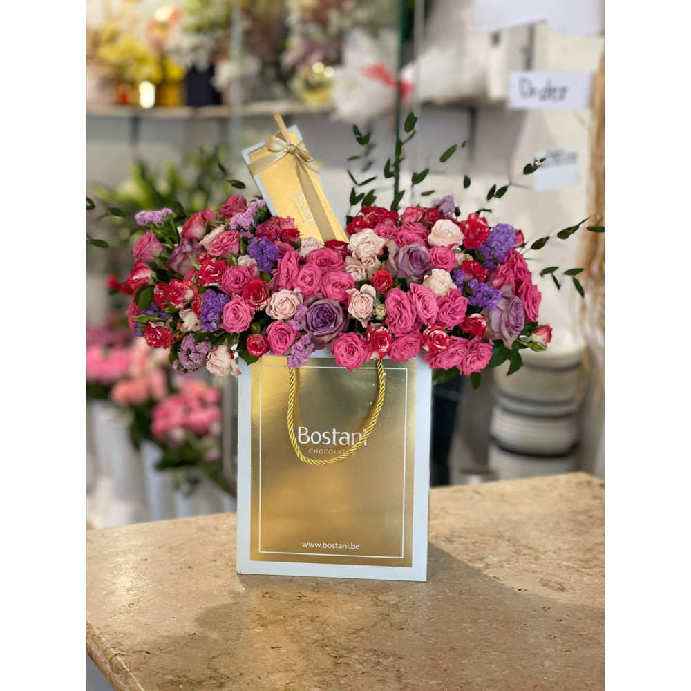 بستاني تشوكلت مع ورد 