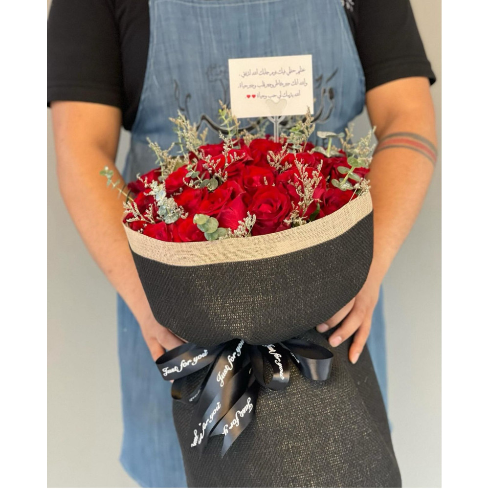 باقة ورد احمر 2 