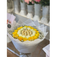 باقة ورد مع شوكلاته