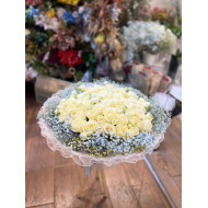 باقة ورد ابيض كبيرة1